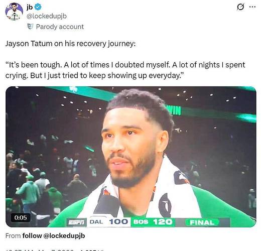 波尔津吉斯感悟塔图姆本赛季复出之决断他宛如猛兽傲立赛场_NBA直播