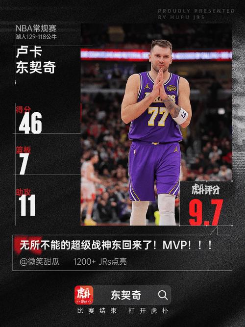 东契奇过去8场至少325分60板60助&命中率45+%是历史首人